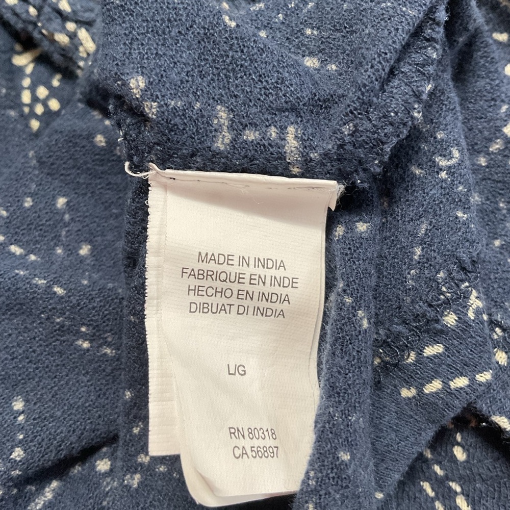 Lucky Brand Navy Blue Speckled Knit Top - Picture 3 of 4
